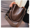Womans Luxury Shoulder Leather Bucket Hand Bag Purse - RoyaleCart