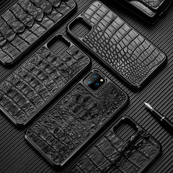 Crocodile Case 100% Leather Shockproof Cover For iPhone 11 Max Pro to 6 - RoyaleCart