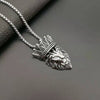 King Lion Head Pendant Necklace Stainless Steel With Platted Chain - RoyaleCart
