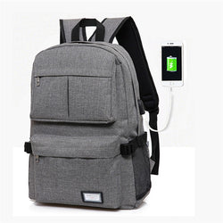 Smart USB Laptop Backpack Bag Canvas - RoyaleCart